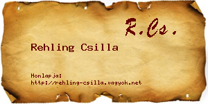 Rehling Csilla névjegykártya