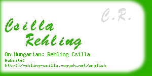 csilla rehling business card